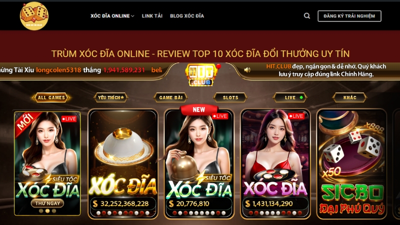 Xóc Đĩa HIT CLUB - App Xóc Đĩa Qua Mạng