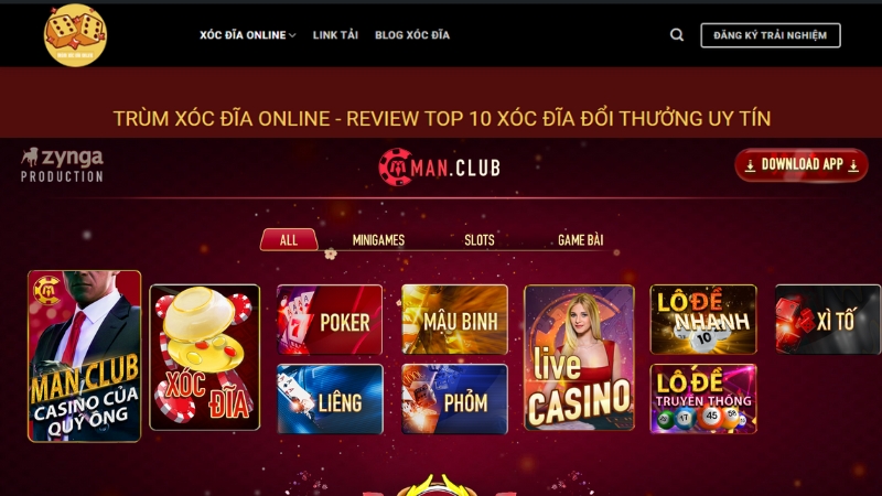 Xóc Đĩa MANCLUB - App Xóc Đĩa Trực Tuyến