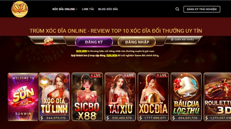 Xóc Đĩa SUNWIN - Trang Xóc Đĩa Xanh Chín